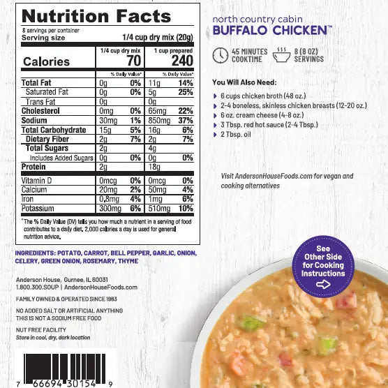 North Country Cabin Buffalo Chicken Soup