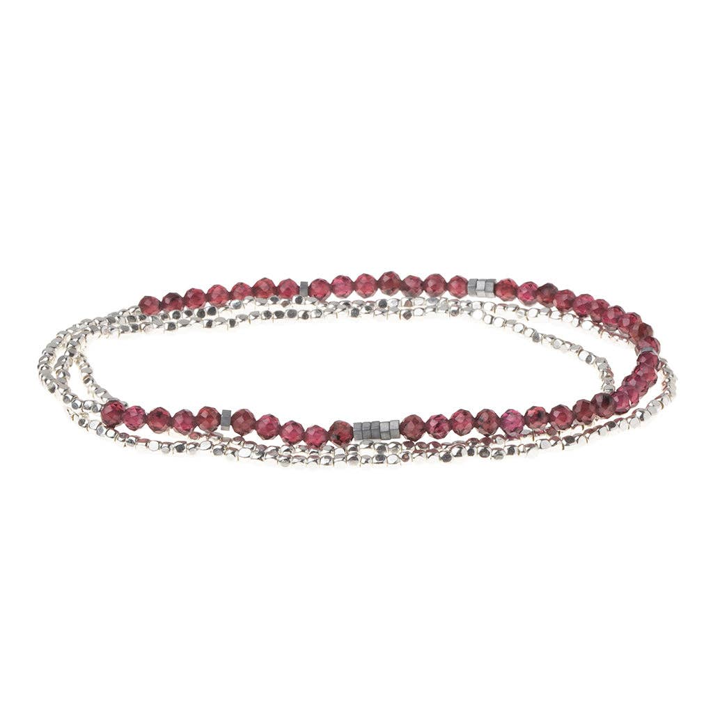 Delicate Stone Garnet Bracelet - Stone of Health