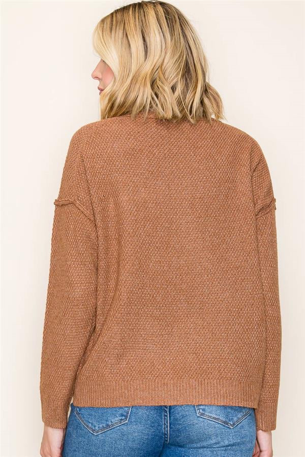 Textured Sweater w/ Chest Pocket