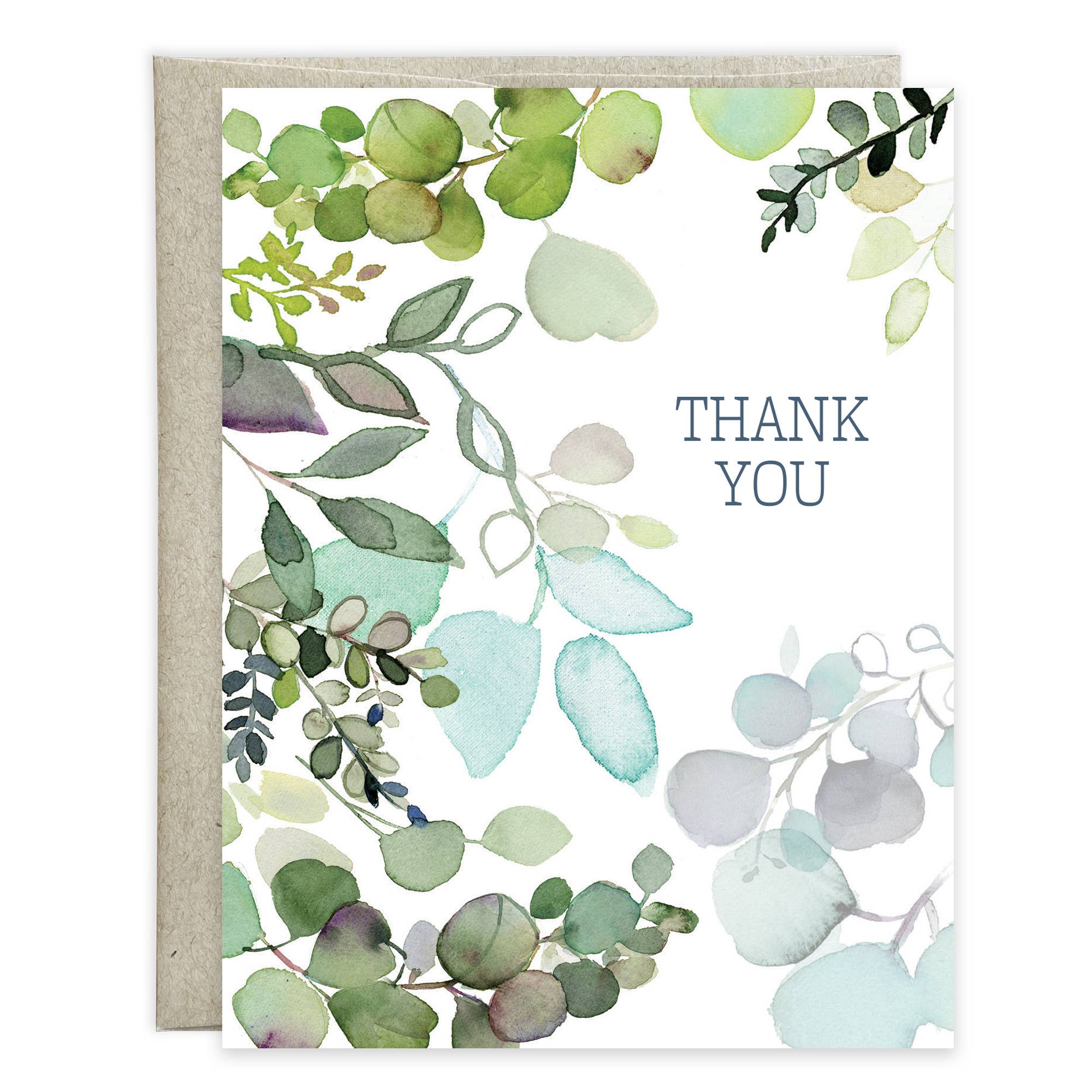 Thank You Card Botanical Leaves