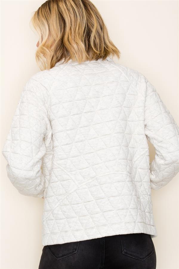 Quilted Sweatshirt w/ Kangaroo Pocket
