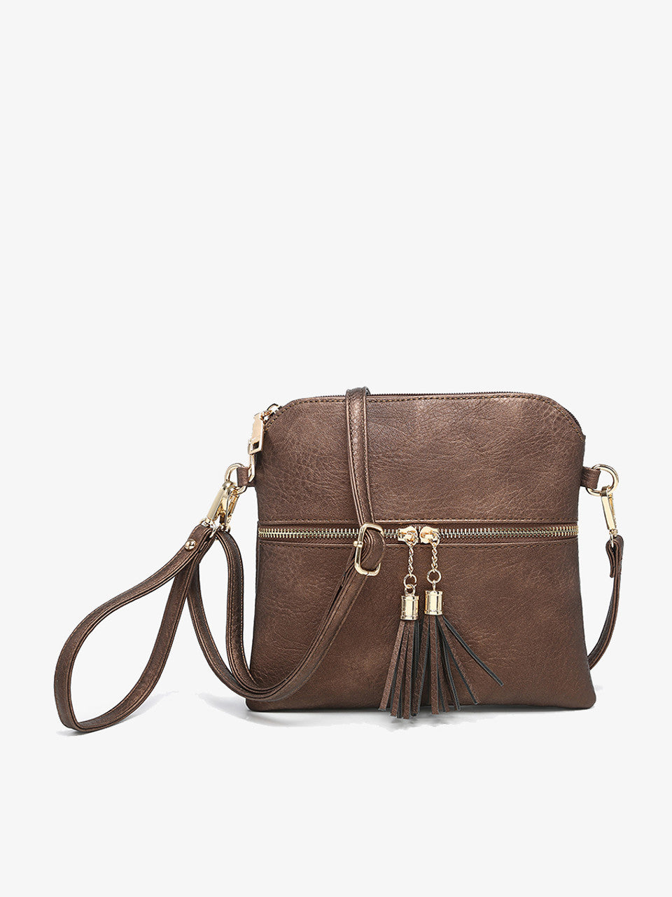 Tara Double Zip Crossbody/Wristlet
