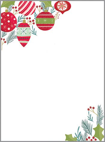 Holiday Memo Pad - Christmastime Ornaments
