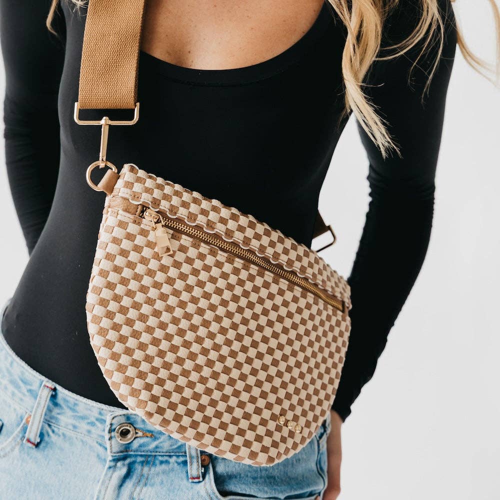 Westlyn Woven Checkered Bum Bag