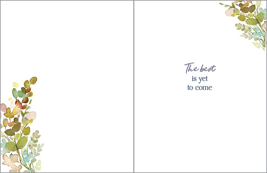 Retirement Greeting Card Leaves and Foliage