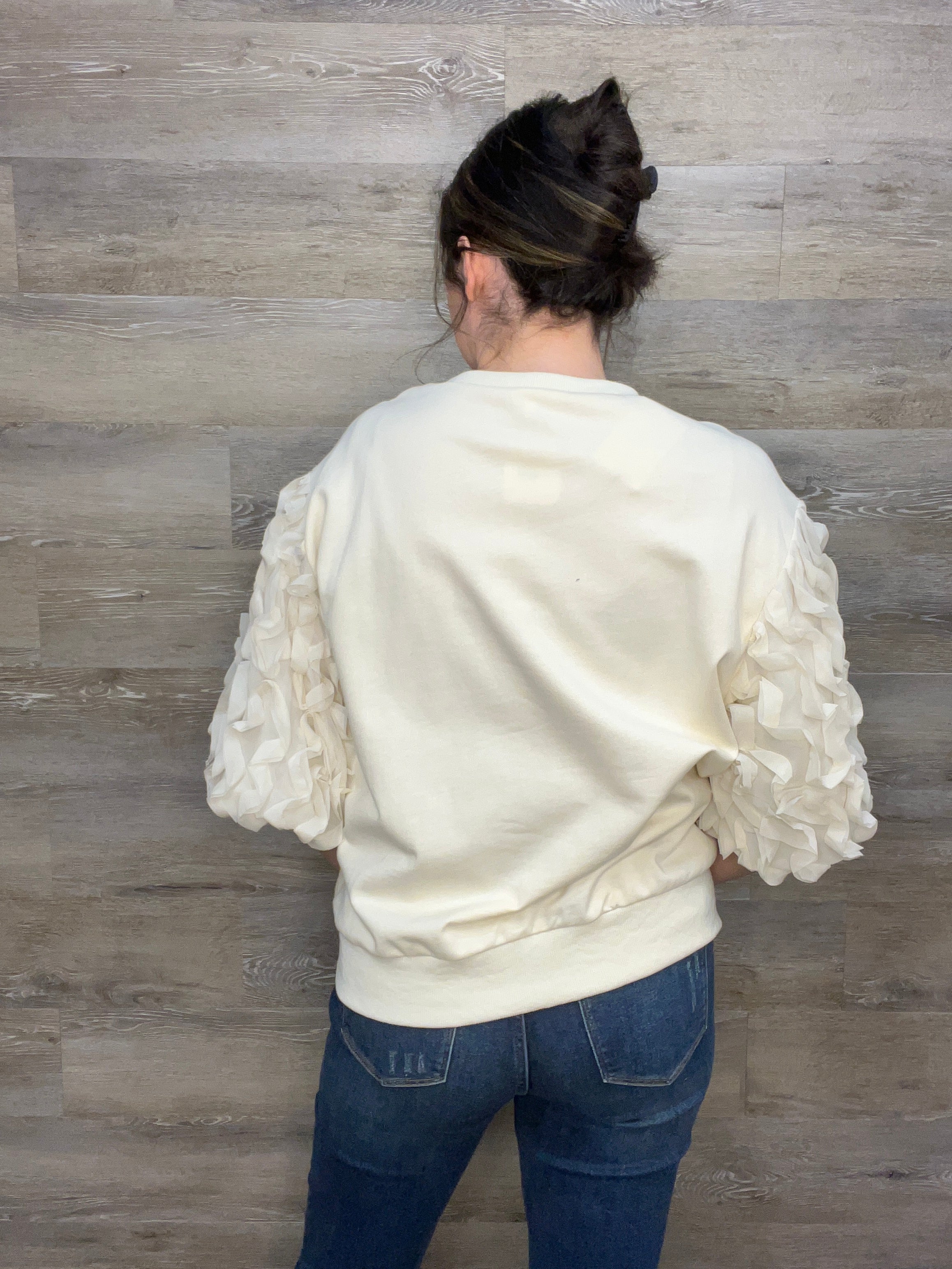 Half Bubble Sleeve Top