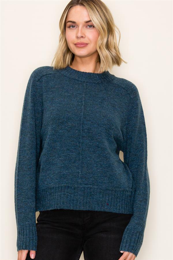 Center Seam Accent Sweater