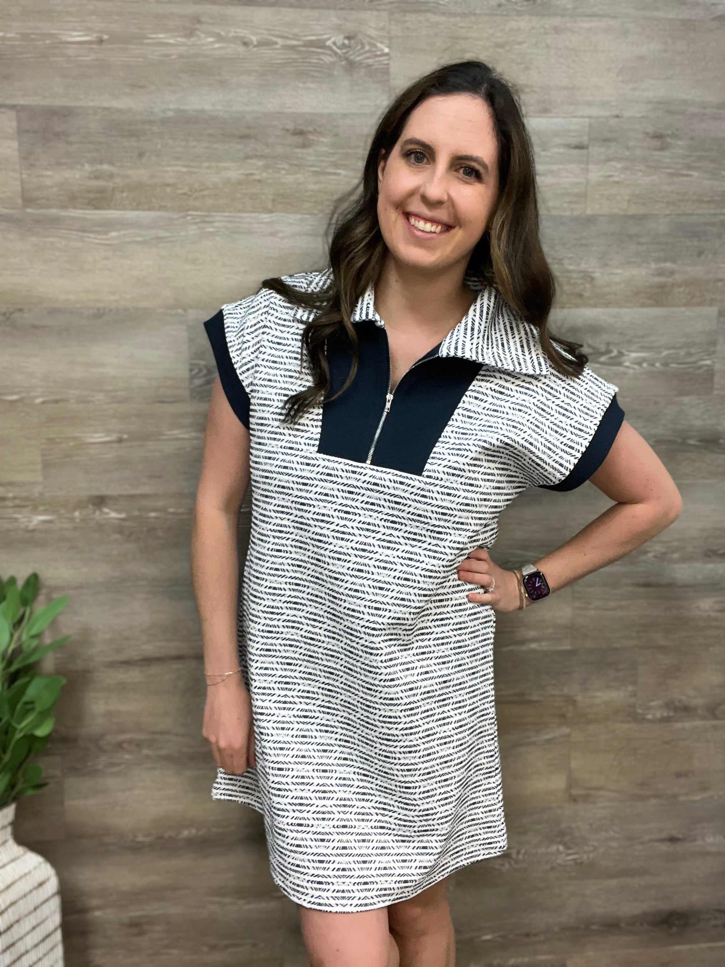 Textured Short Sleeve Dress FINAL SALE