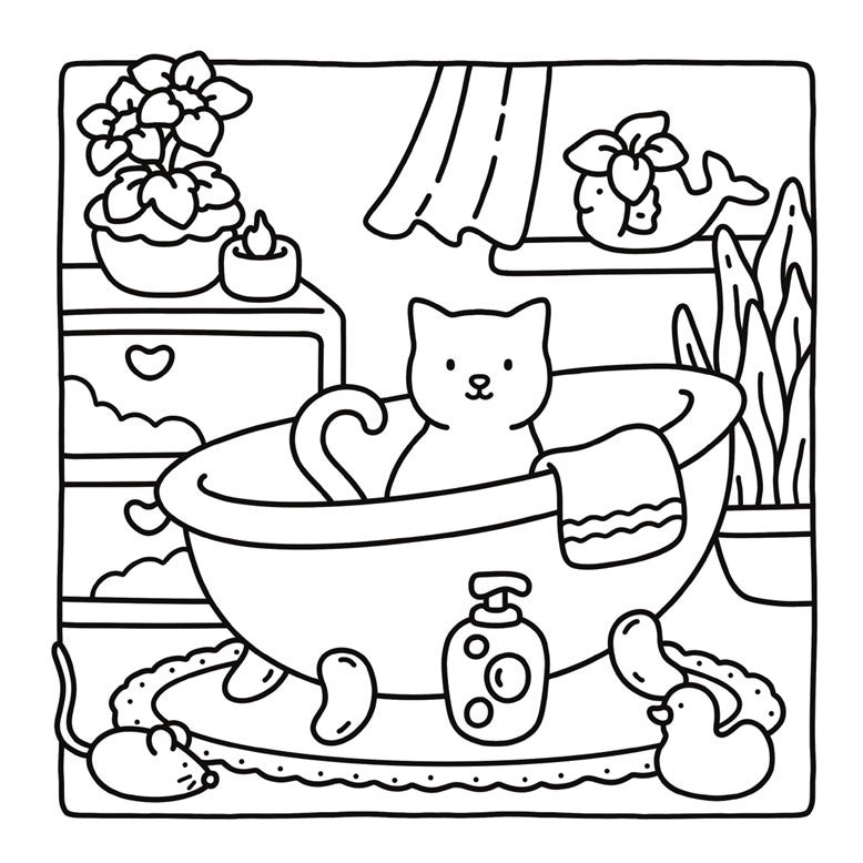 Cat Moments: Meow Life Coloring Book | Cat Lover Coloring Book