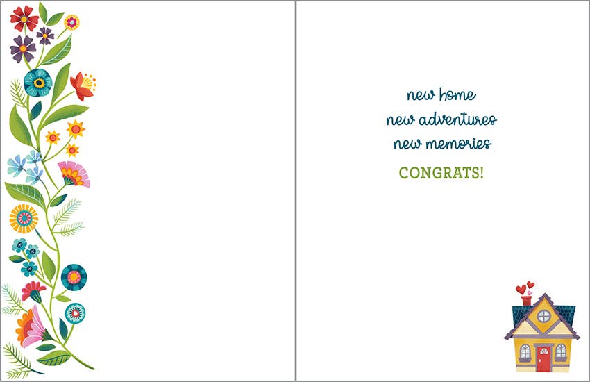 New Home Greeting Card - New Home in Bloom