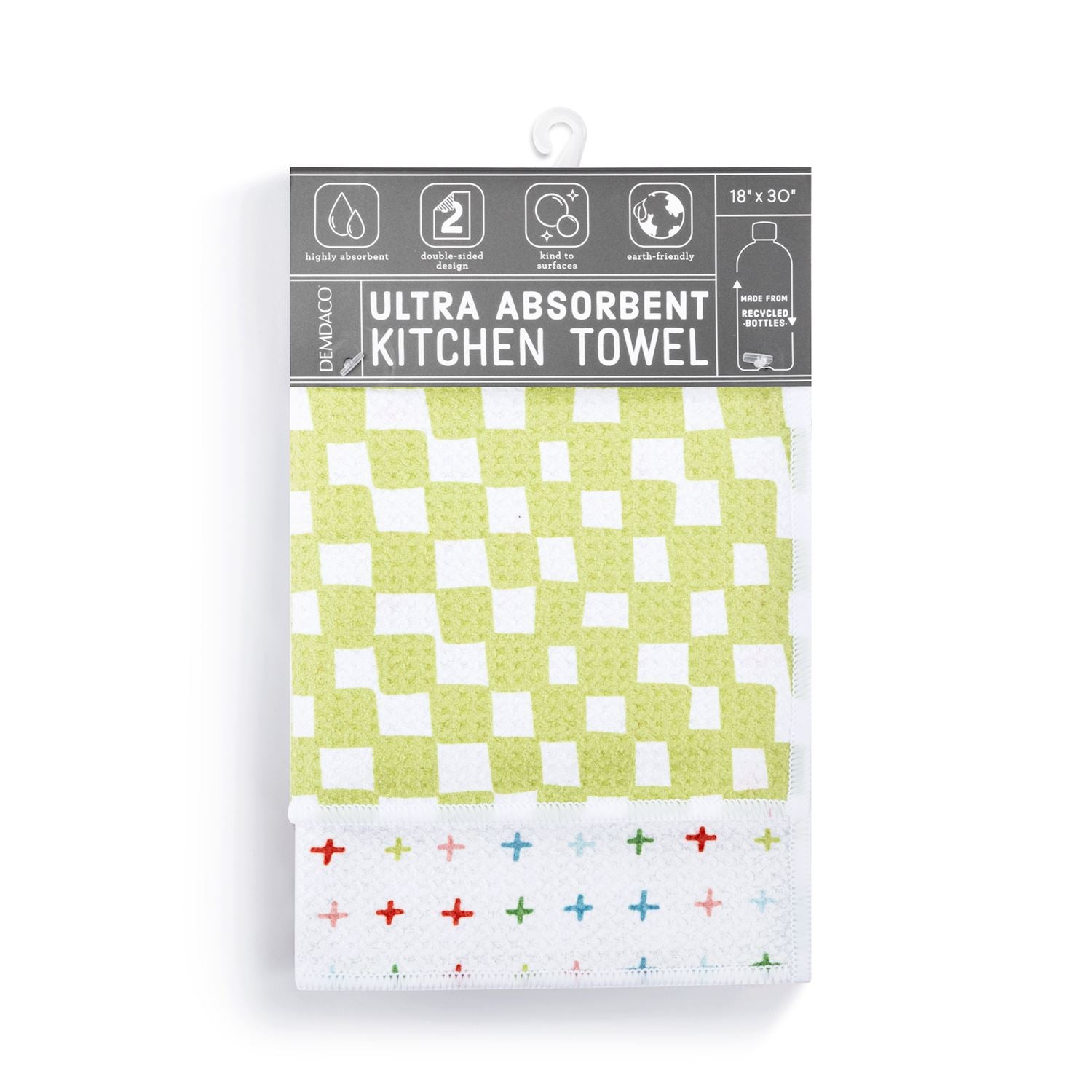 Final Sale Green Checker Reversible Towel