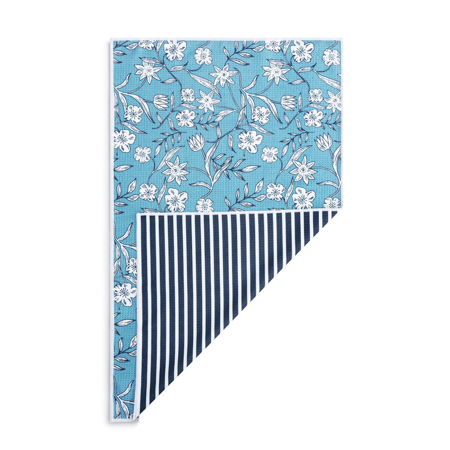 Blue Floral Absorbent Towel