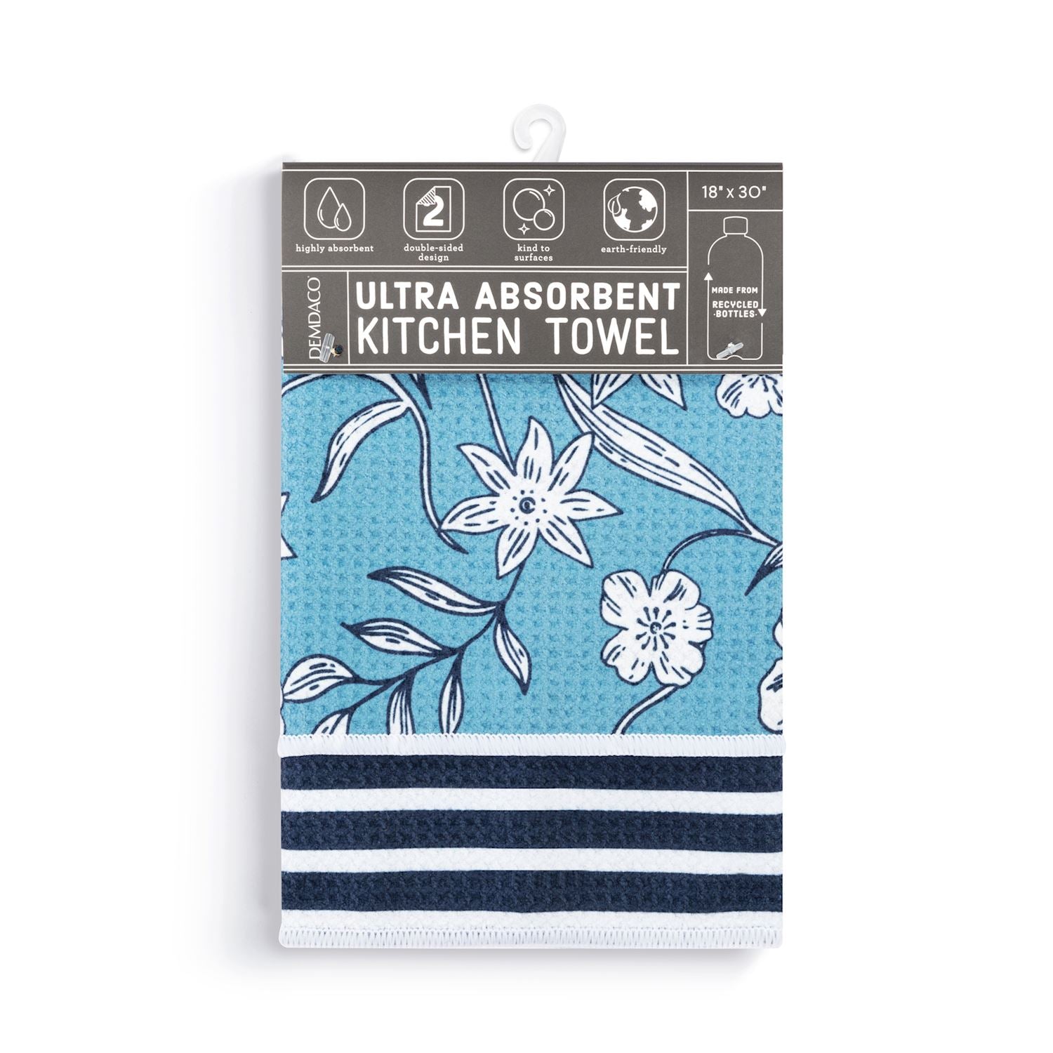 Blue Floral Absorbent Towel