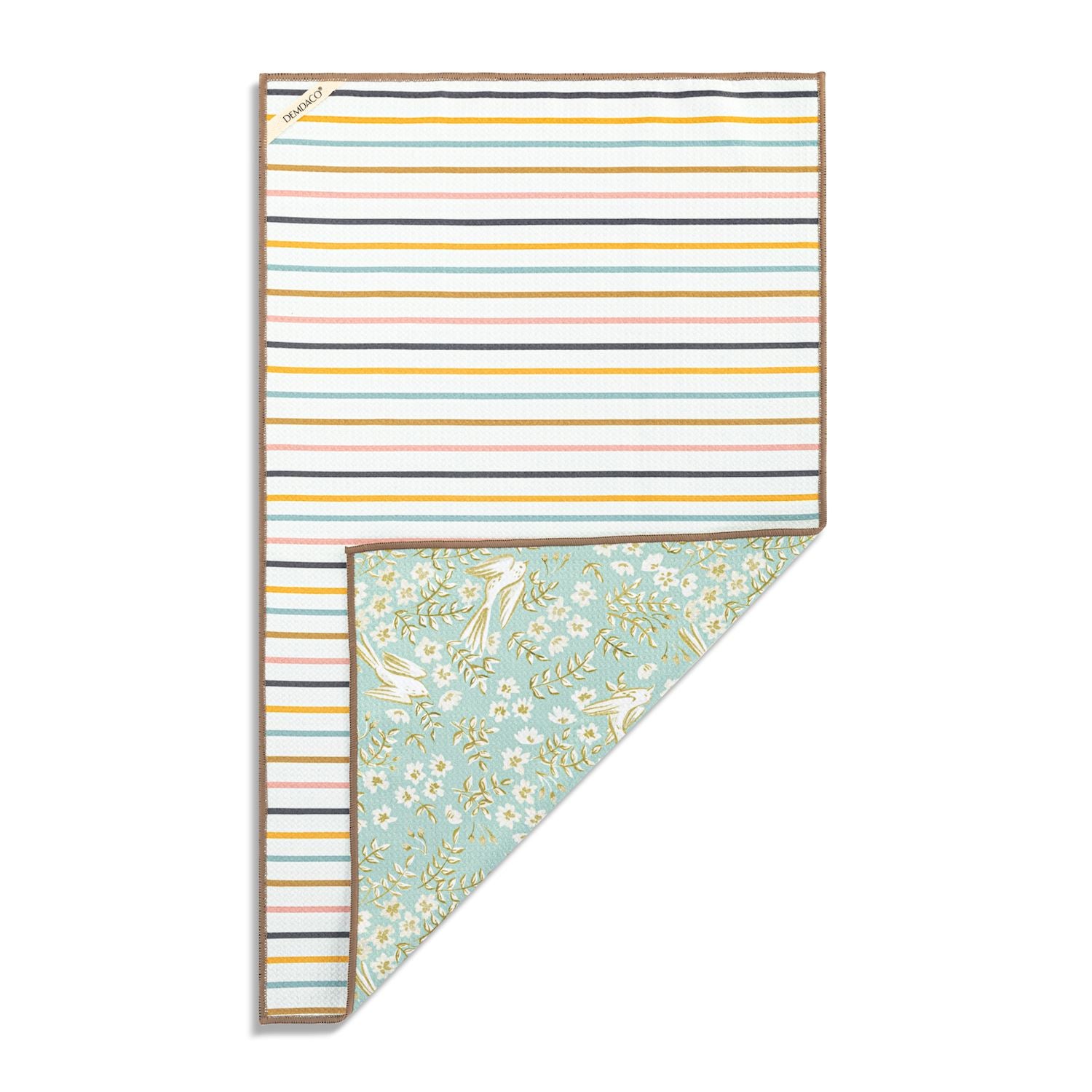 Bird and Vintage Floral Reversible Towel