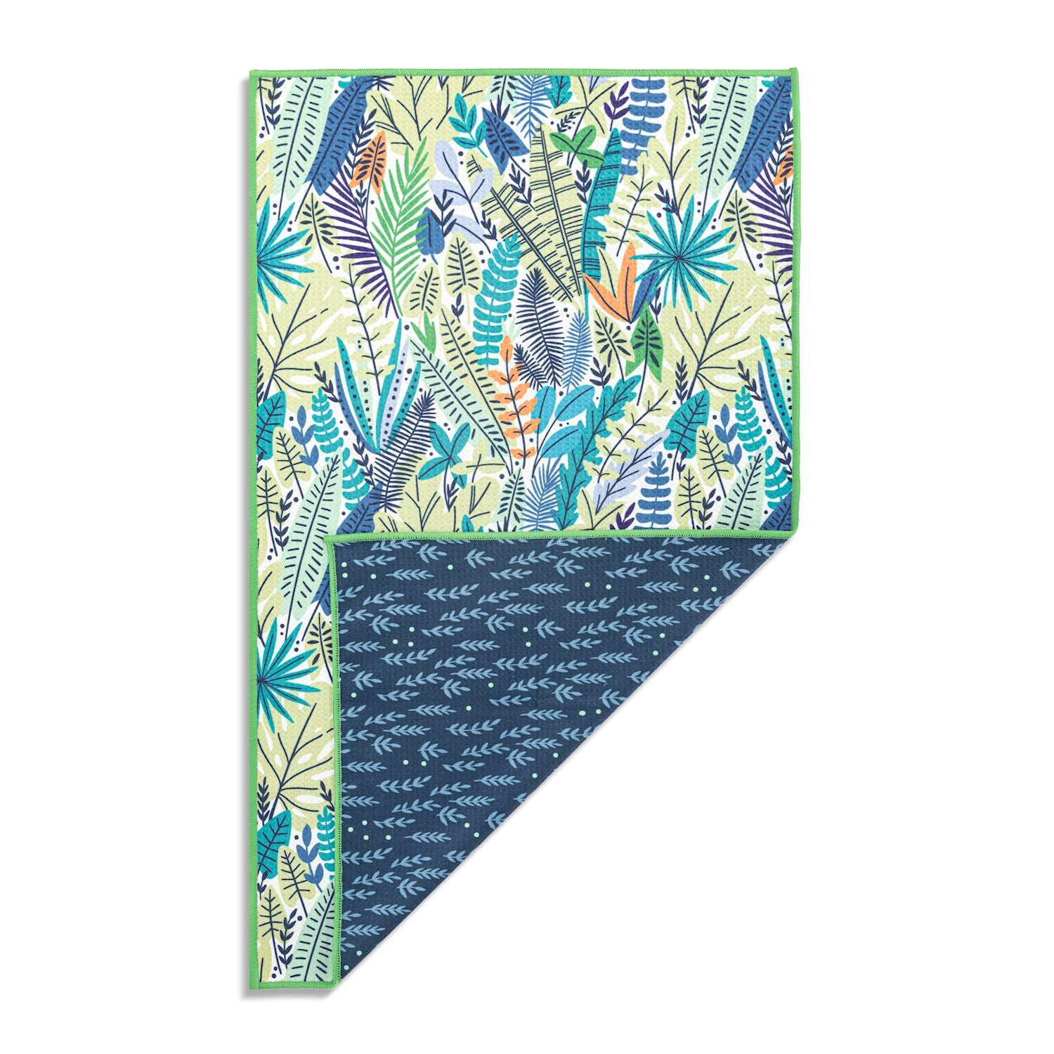 Tropical Blue Botanical Reversible Towel