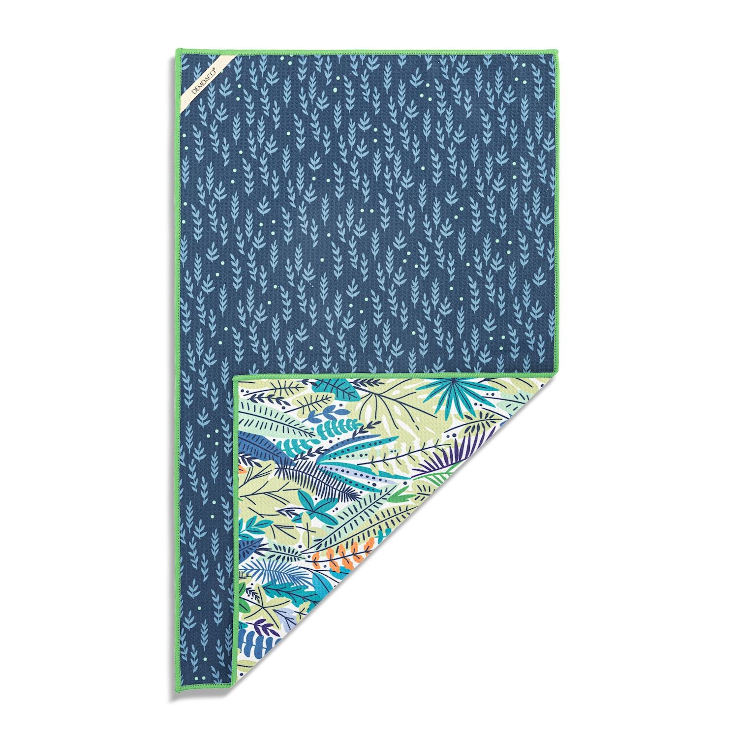 Tropical Blue Botanical Reversible Towel