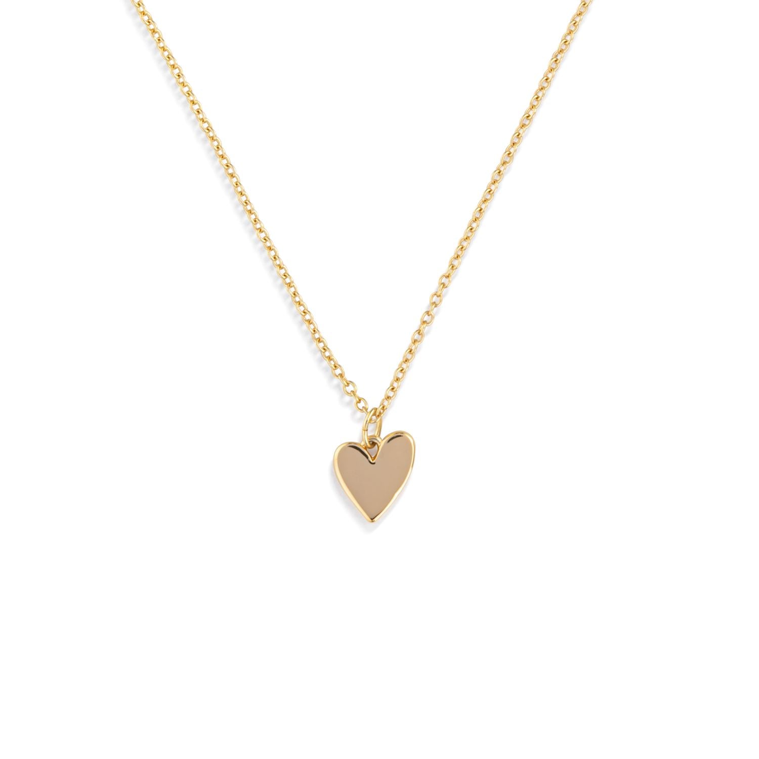 Love You Floral Card and Gold Heart Necklace - 16in