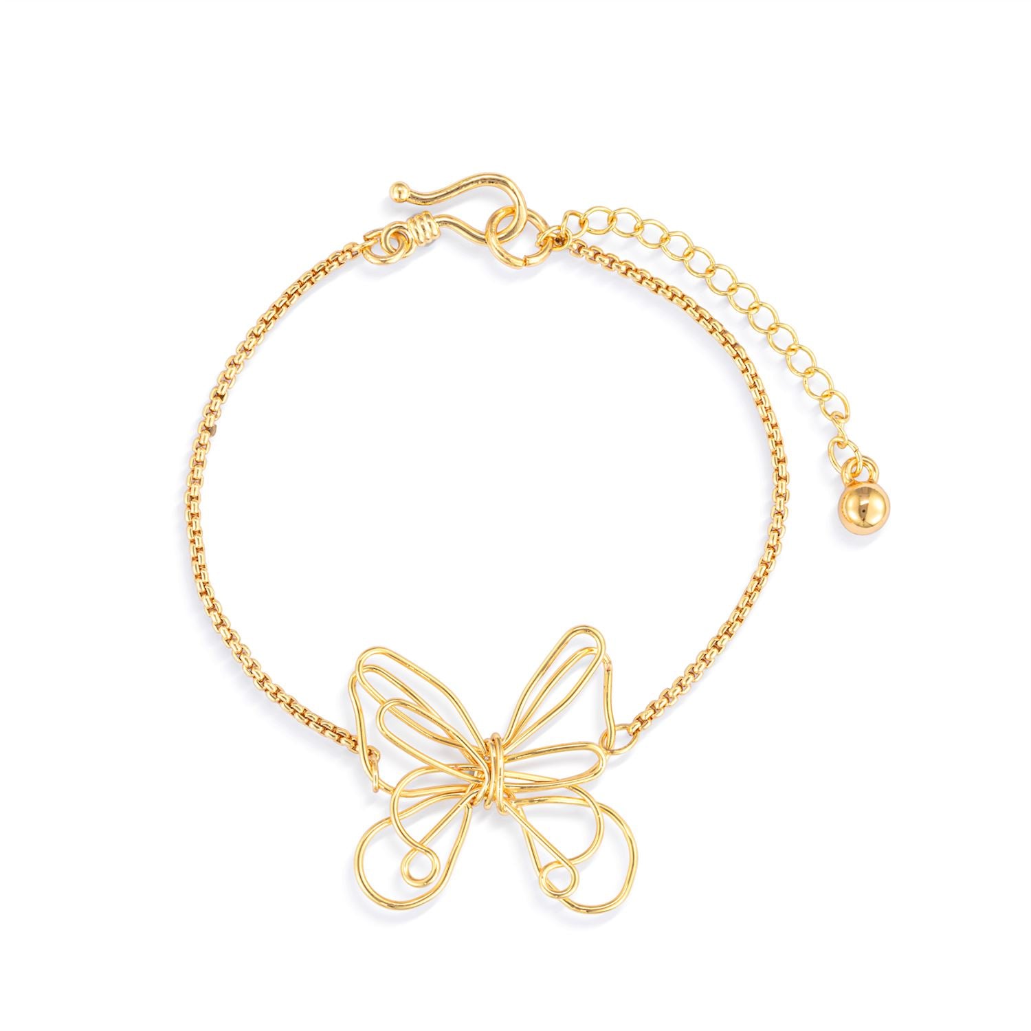 Butterfly Charm Gold Bracelet
