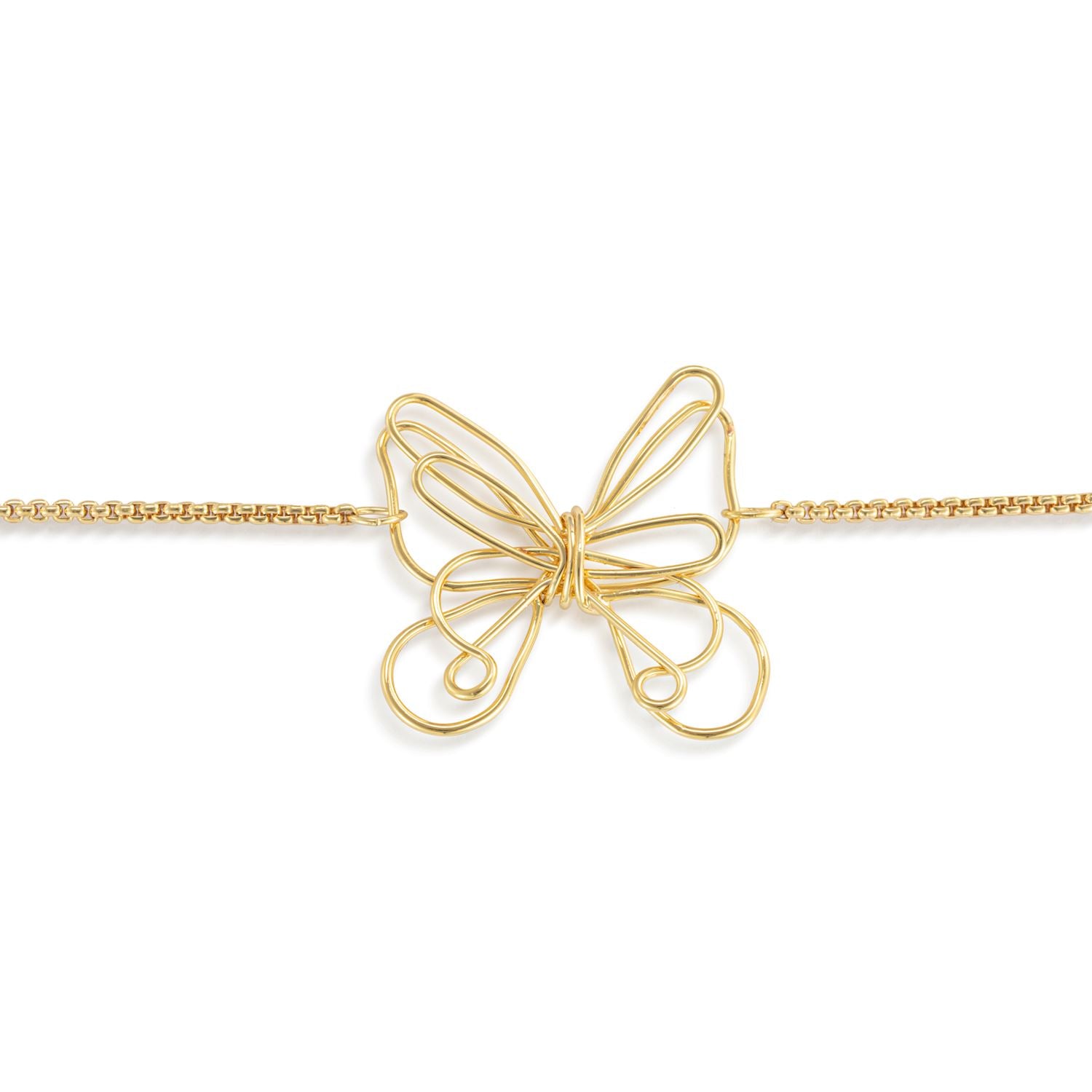 Butterfly Charm Gold Bracelet