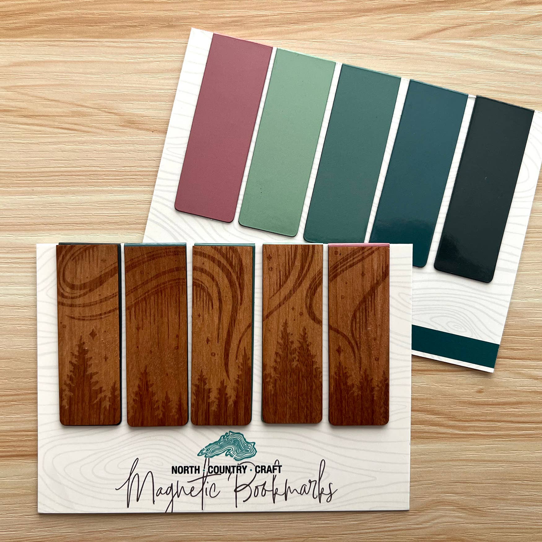 Northern Lights Magnetic Wooden Bookmarks