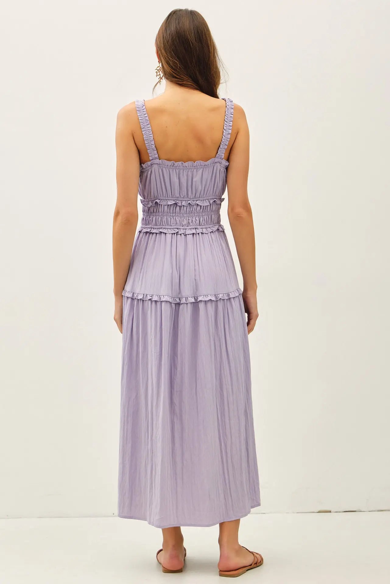 Crispy Cotton Ruffled Babydoll Dress