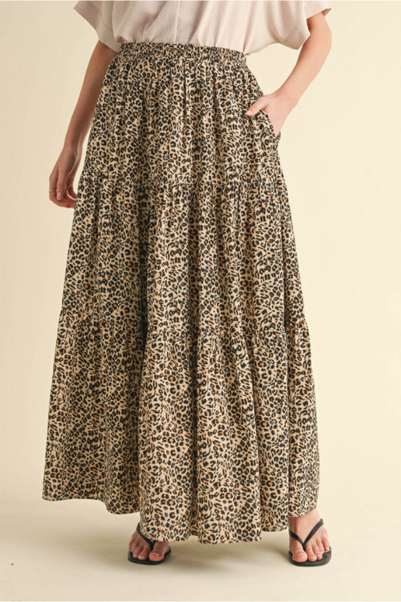Leopard Full Length Skirt