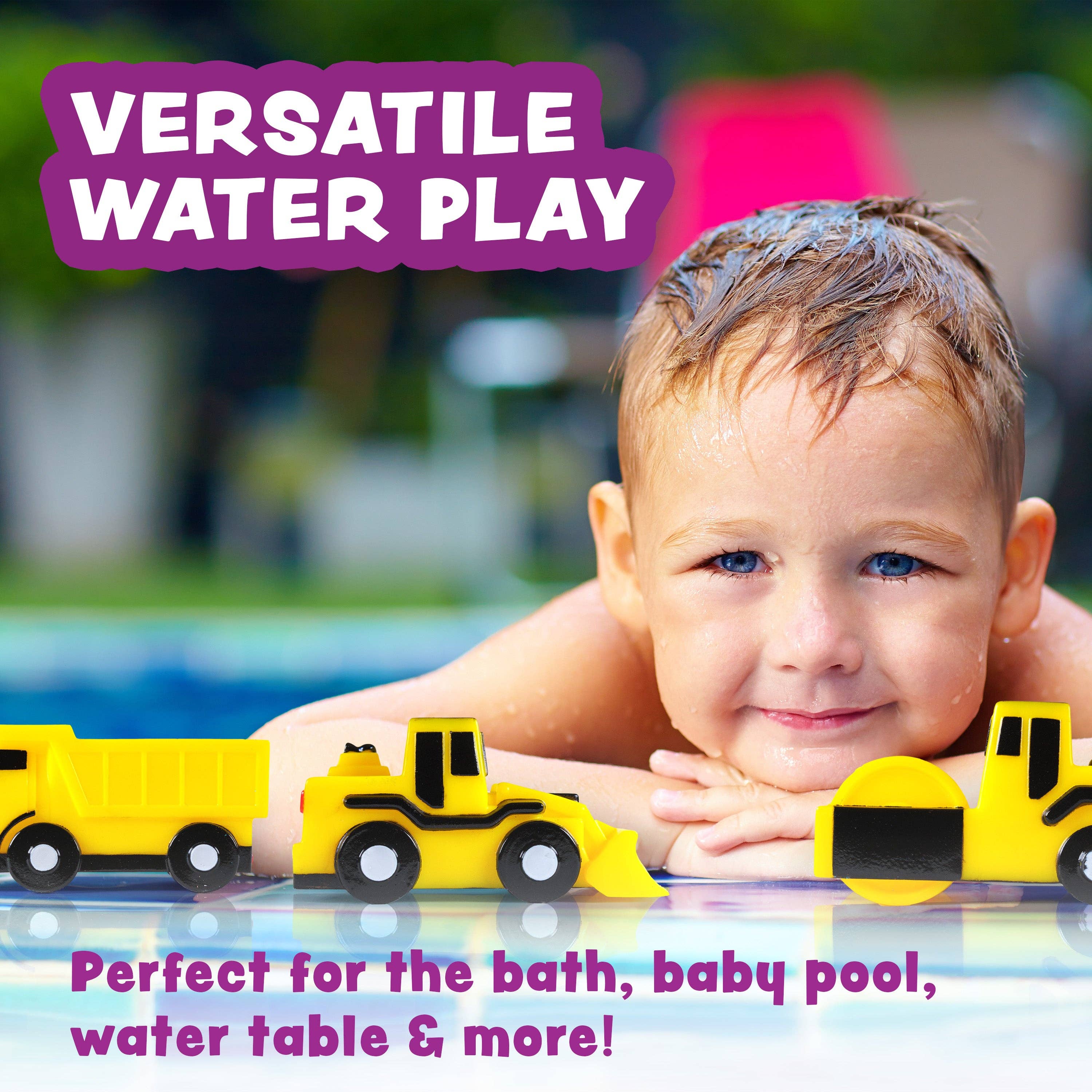 Tub Works® Construction™ Trucks Mold Free Bath Toys