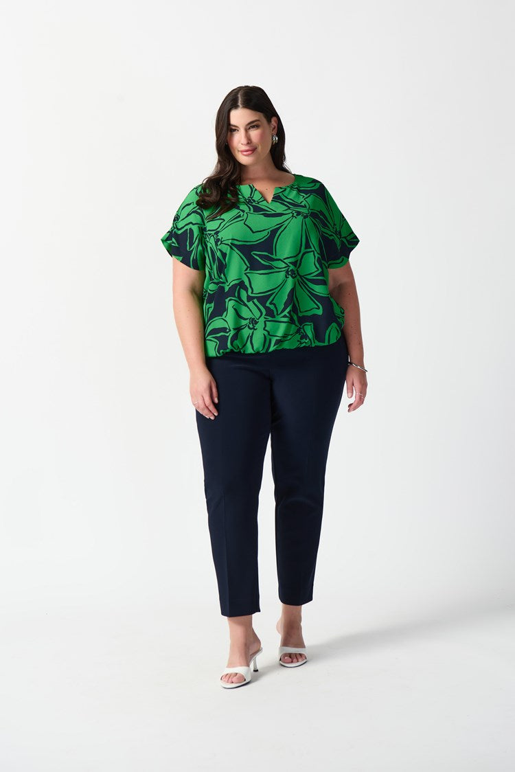 Joseph Ribkoff Floral Print Georgette Boxy Top FINAL SALE