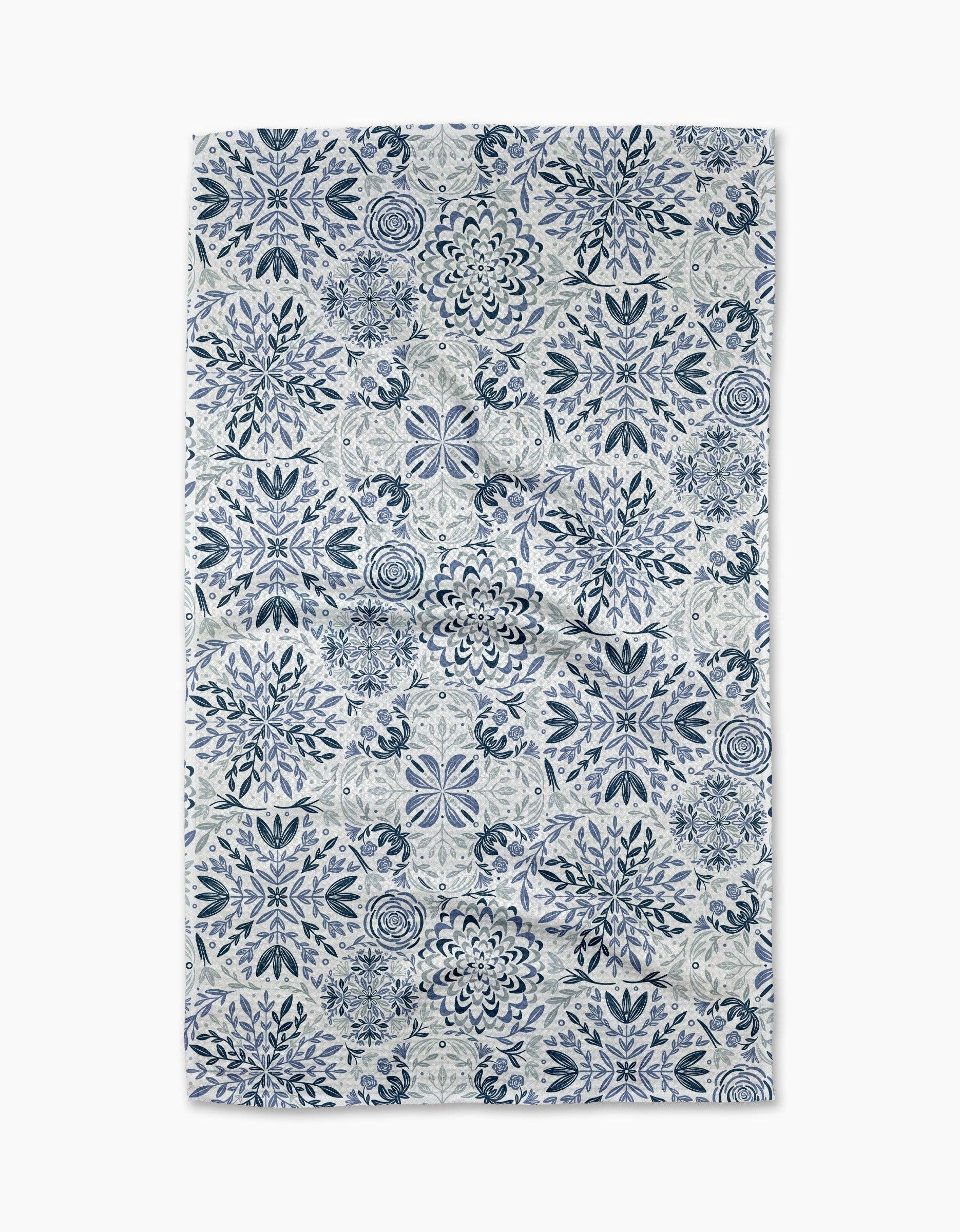 Geometry Floral Medallions Tea Towel