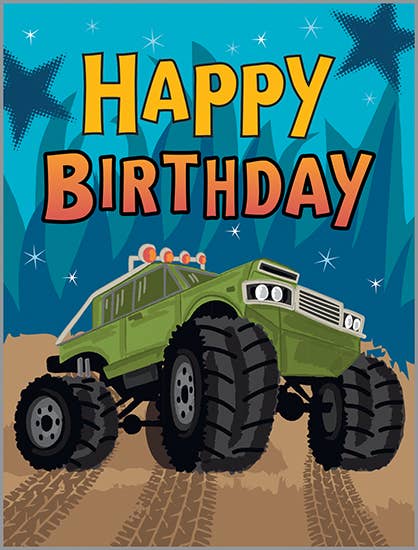 Birthday Greeting Card - Monster Truck