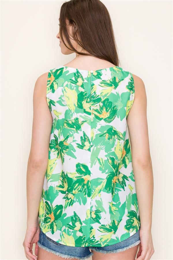 Sleeveless Floral Top FINAL SALE