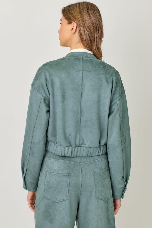 Suede Bomber Jacket