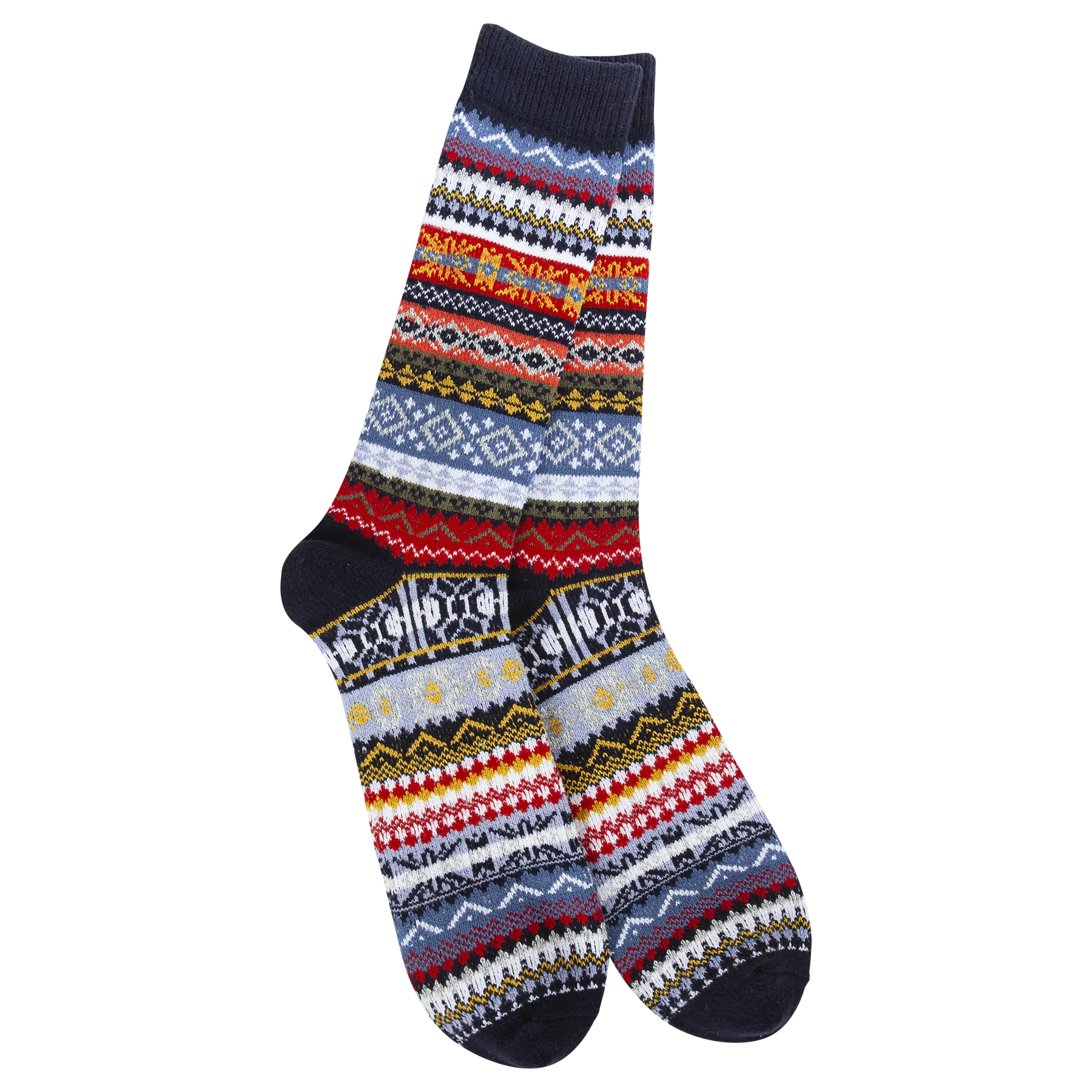 1902 Studio Crew Socks Navy Multi