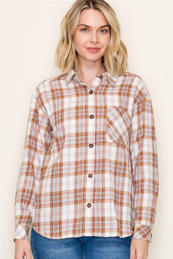 Button Down Plaid Shirt