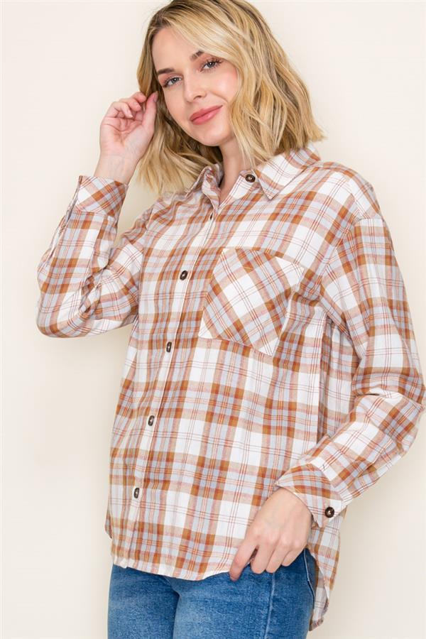 Button Down Plaid Shirt