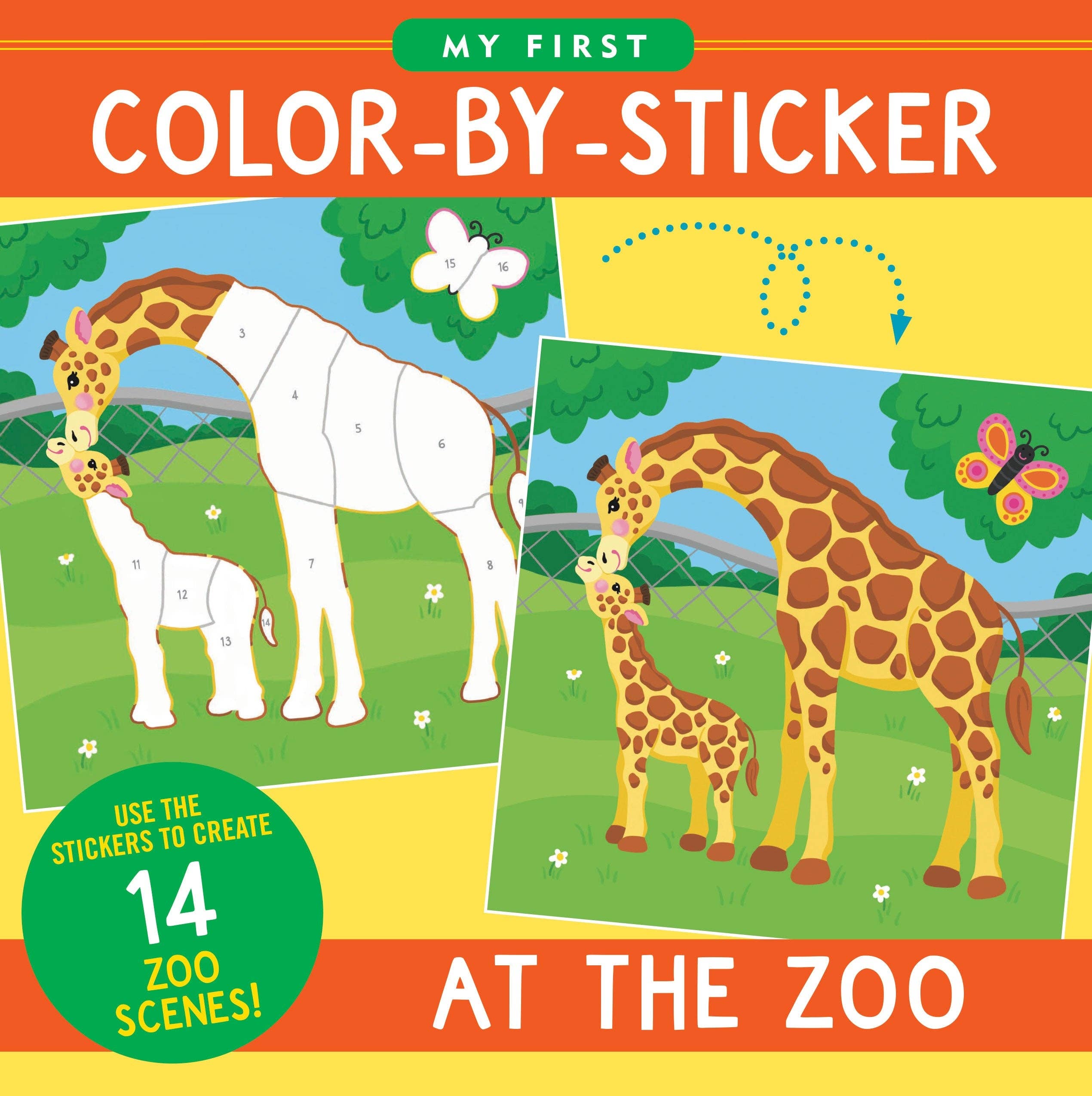 My First Color-by-Sticker Book - At the Zoo