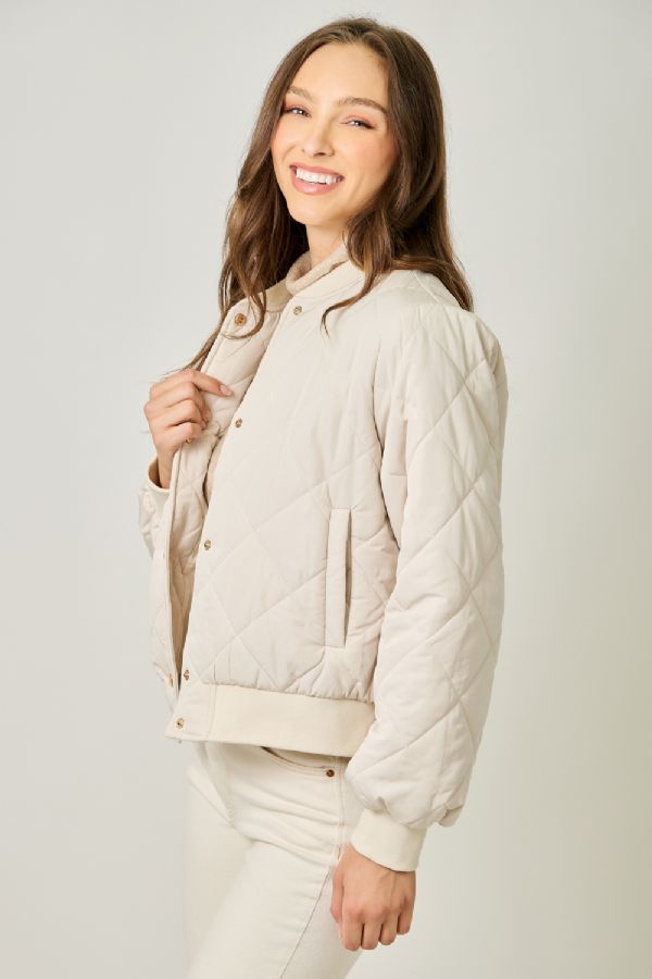 Quilted Bomber Jacket