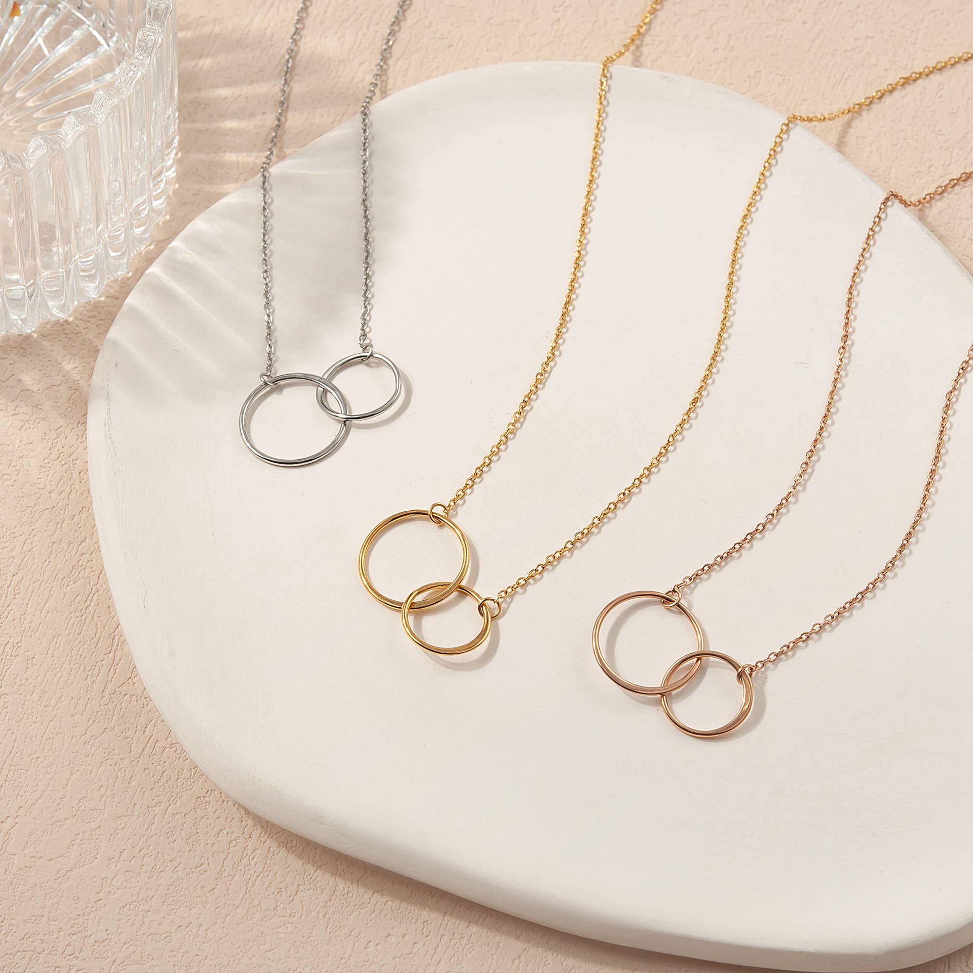 Infinity Necklace with I Love You Card Jewelry Set