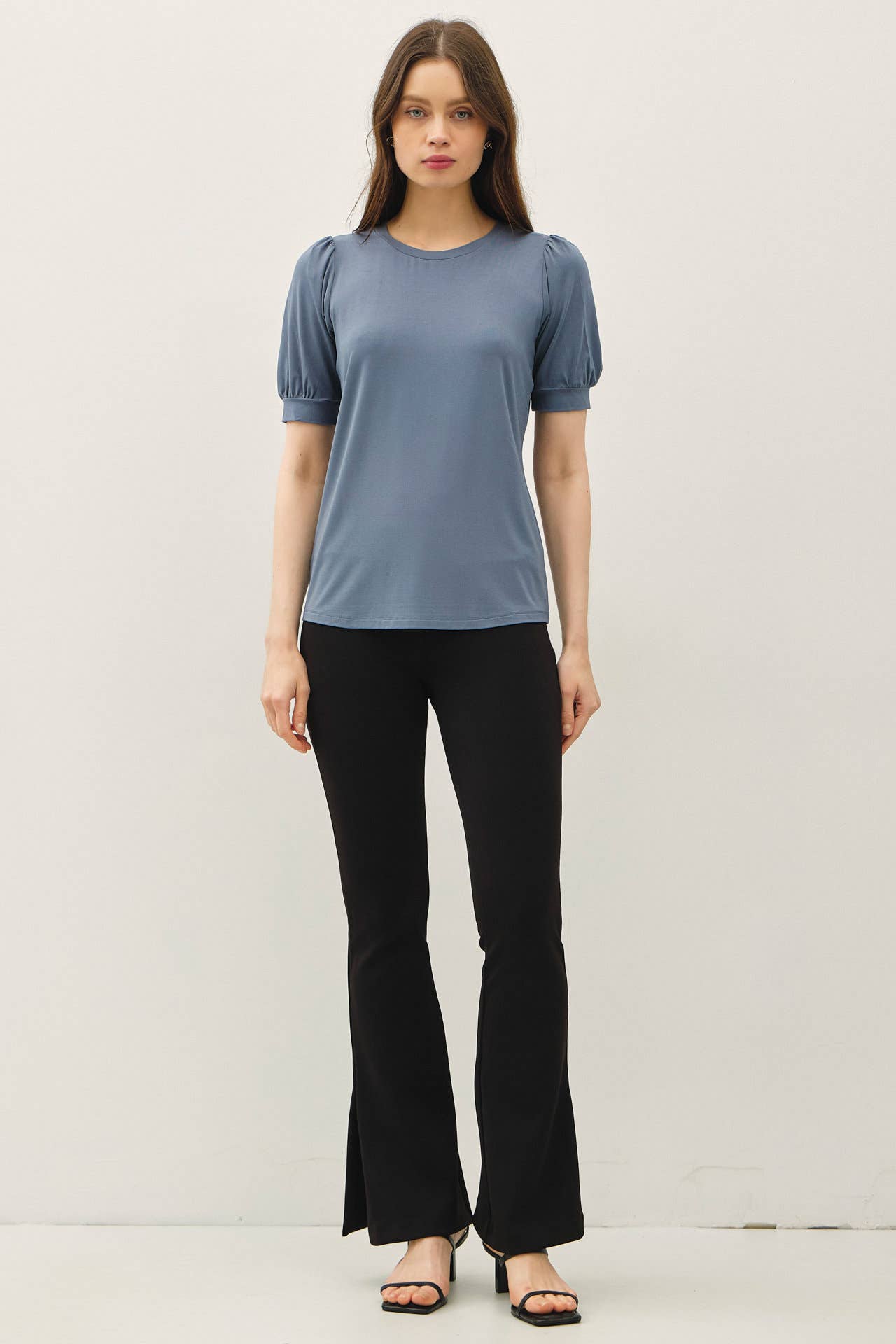 Ultra Soft Puff Sleeve Basic Top