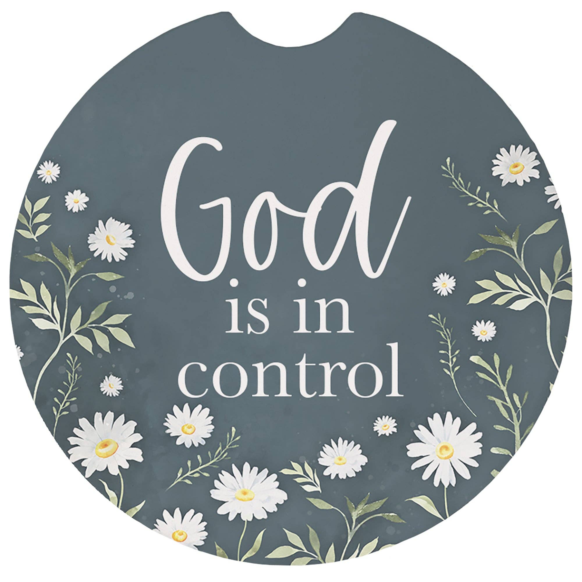 God Control Daisies Car Coaster