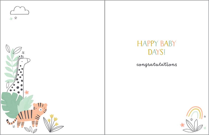 Baby Greeting Card - In The Jungle