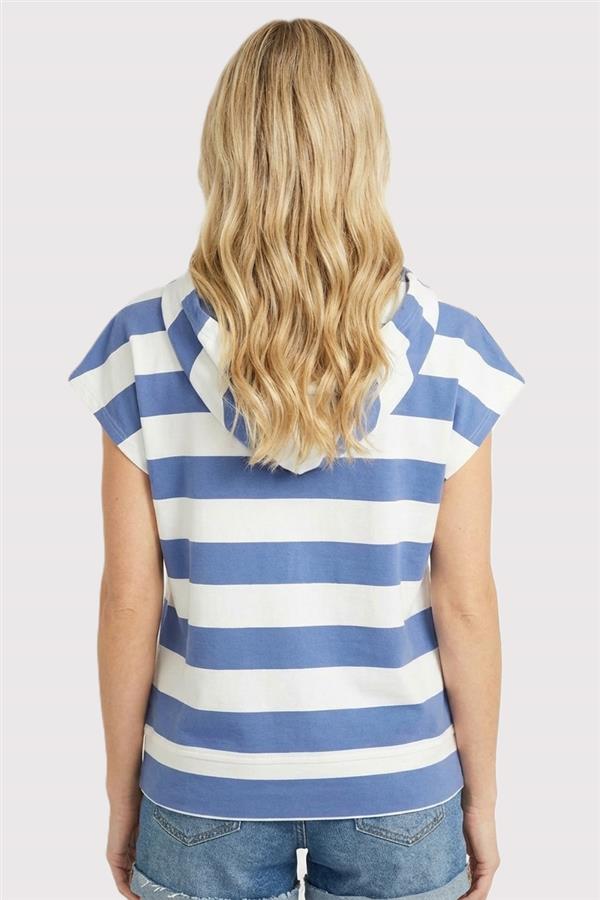 Hooded Rugby Striped Top