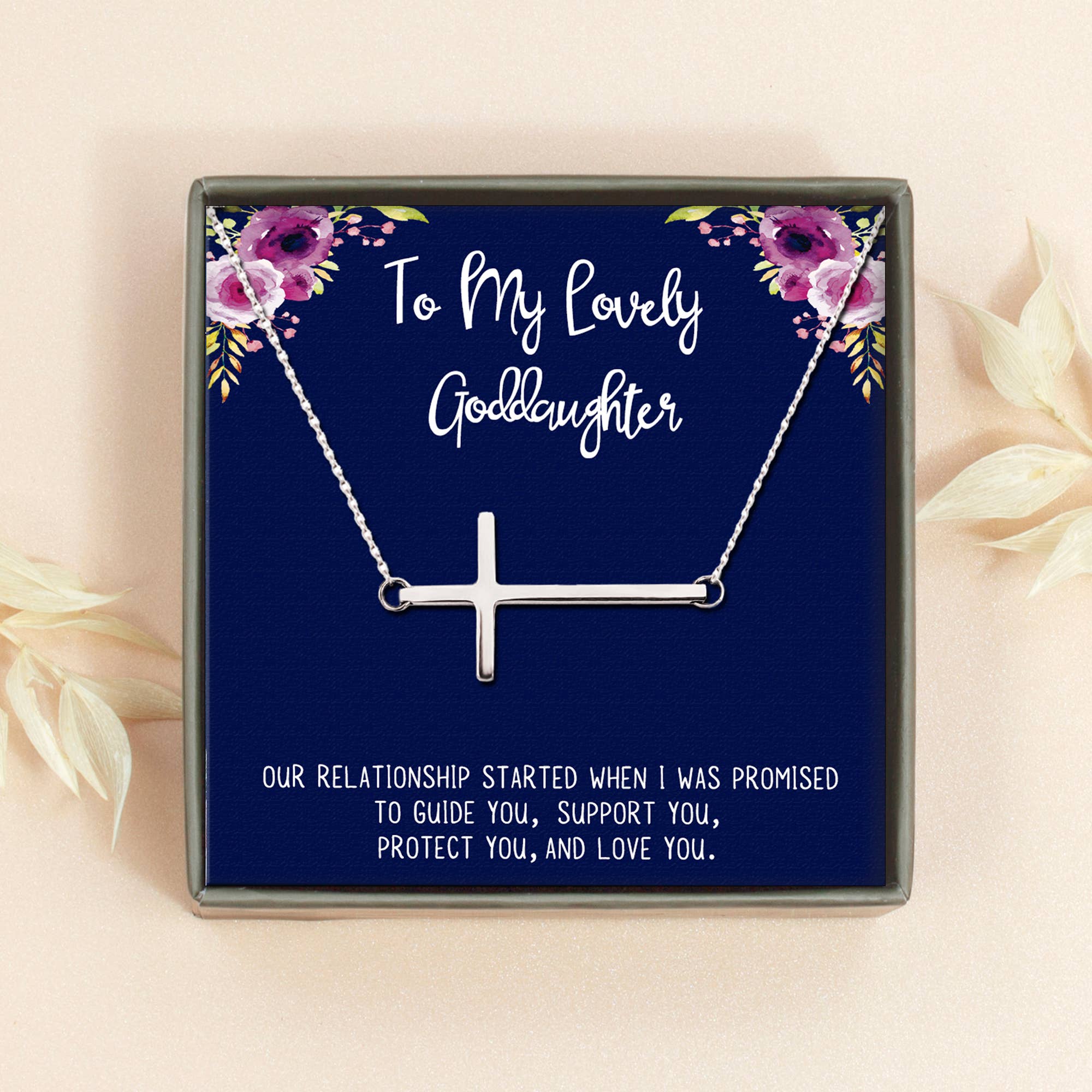 Motivational Jewelry God Daughter - Cross Necklace