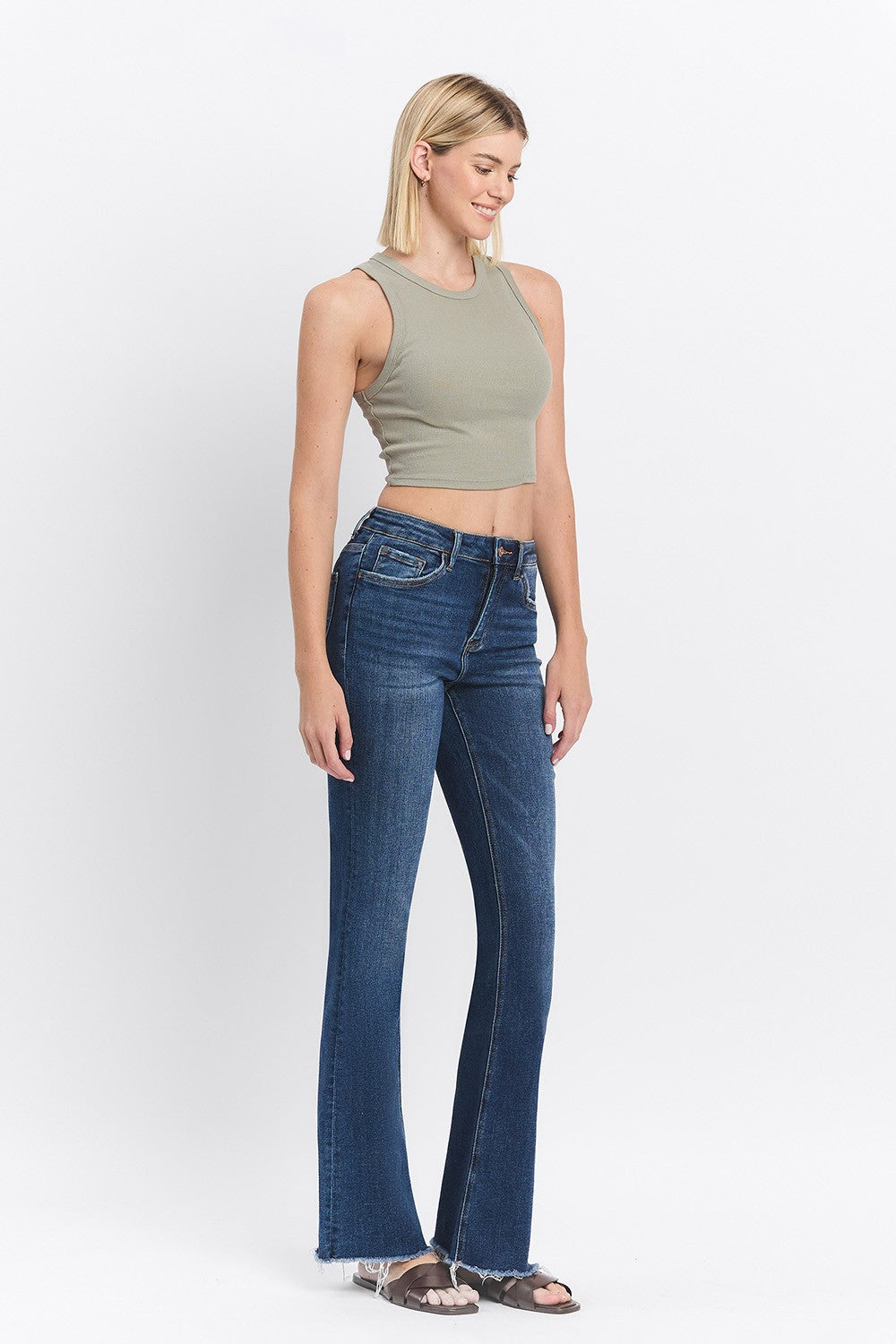 Lovervet High Rise Raw Hem Bootcut