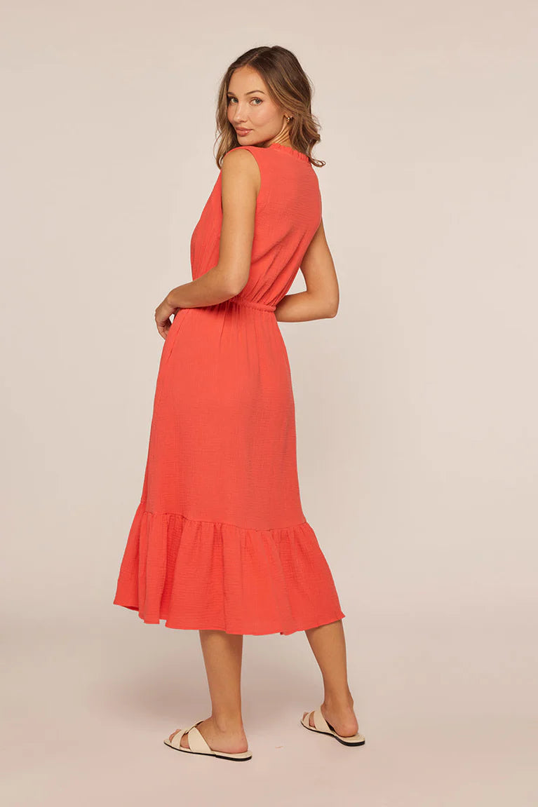 Sleeveless V-Neck Midi Dress FINAL SALE