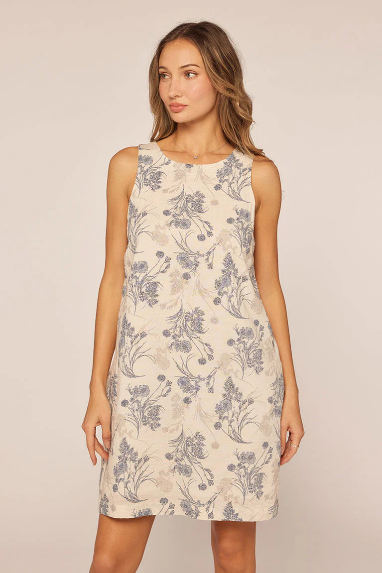 Lynn Denim Floral Shift Dress FINAL SALE
