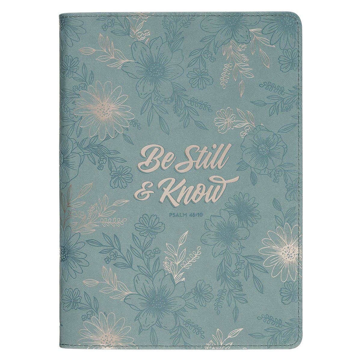 Journal Classic Zip Teal Be Still & Know Ps. 46:10