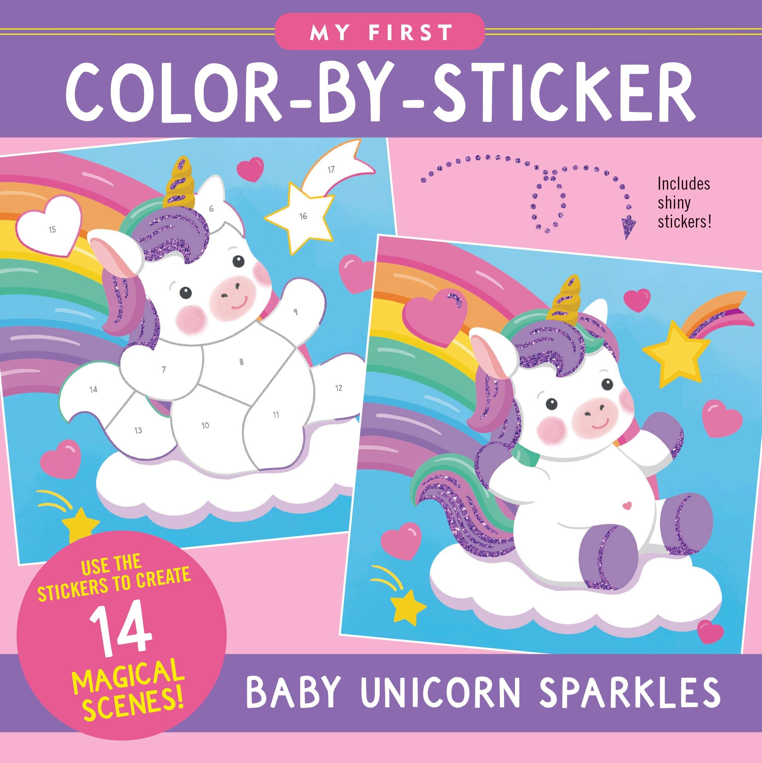 My First Color-by-Sticker Book - Baby Unicorn Sparkles