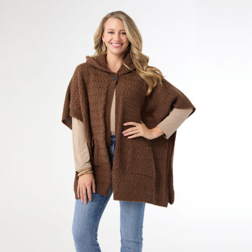 Hooded Poncho w/ Pockets