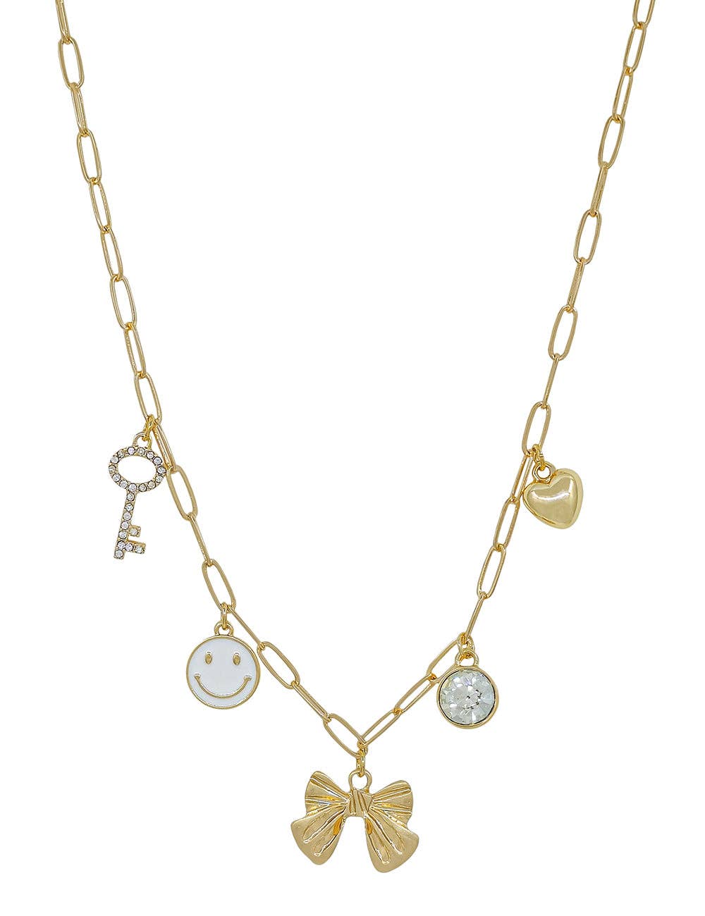 Gold Chain Charm Necklace